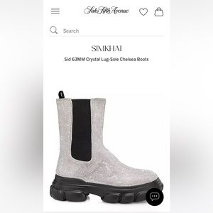 Sparkly Crystal Lug Sole Chelsea Boots (Jonathan Simkhai)